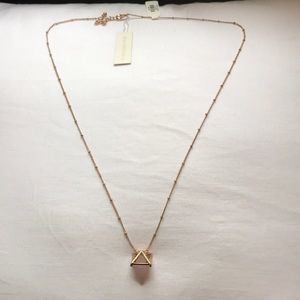 3D pendulum rose necklace